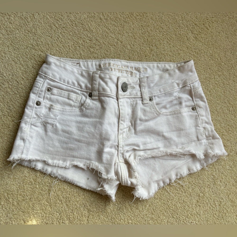 Women's White Denim Shorts